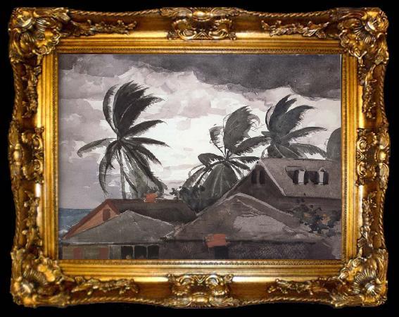 framed  Winslow Homer Ouragan aux Bahamas, ta009-2